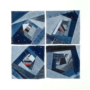 Parches Denim reciclado Patchwork loco Parche para coser Parche de adorno Parche para reparación visible Parche para creaciones