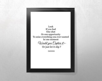 Lose Yourself Lyrics Etsy
