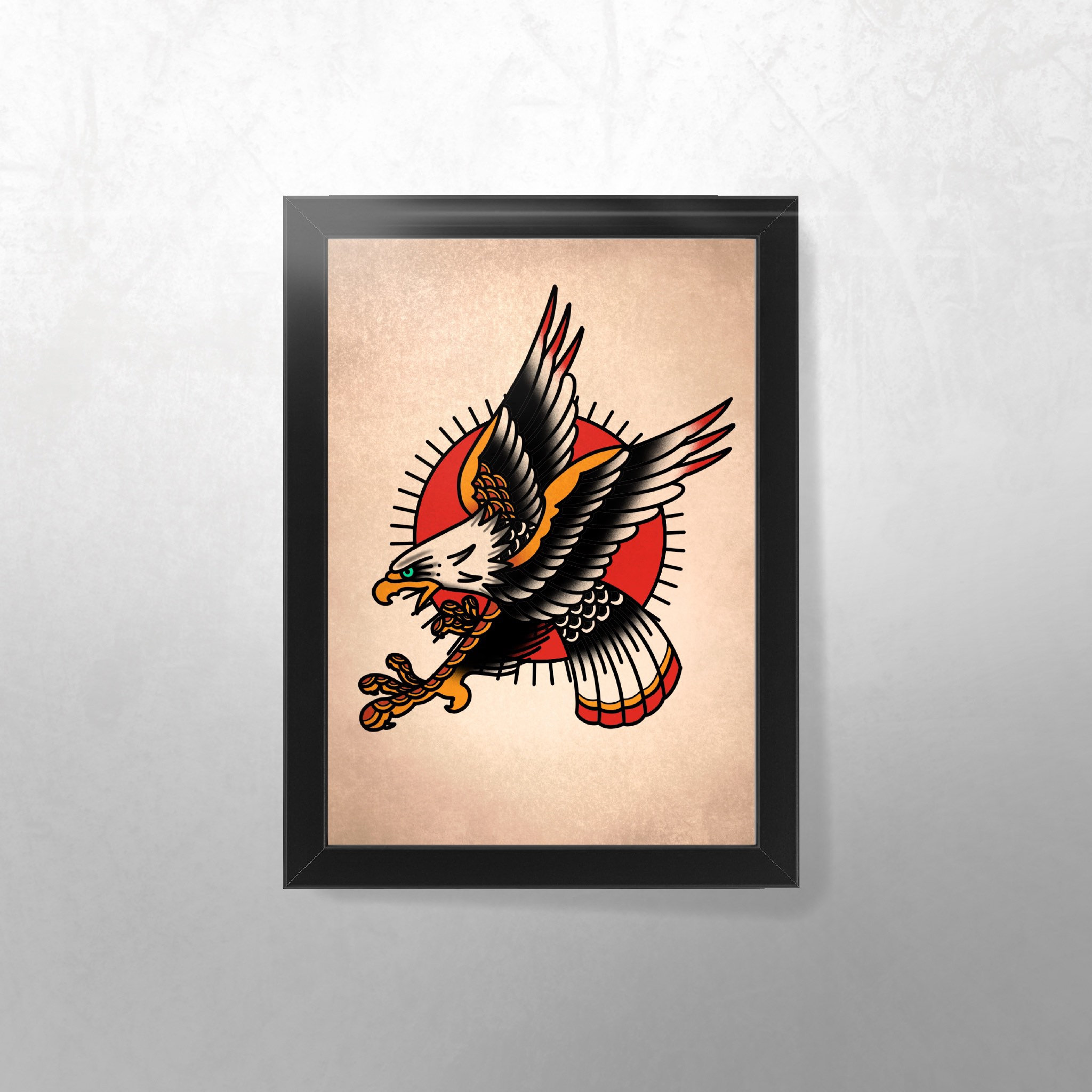 Eagle Tattoo Styled Print Neo Traditional Tattoo Design - Etsy Eagle Tattoo Styled Print Neo Traditional Tattoo Design - Etsy