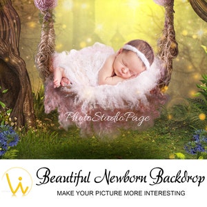 Neugeborene Digitale Magische Kulisse - Schöne Postkarte für Ihr Baby - Fotografie für Fotografen