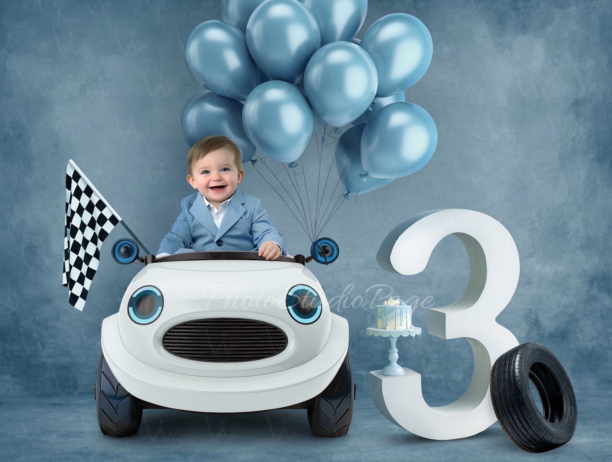 Birthday Boy 12pcs Boys 3rd Birthday Party Balloons With 40inch