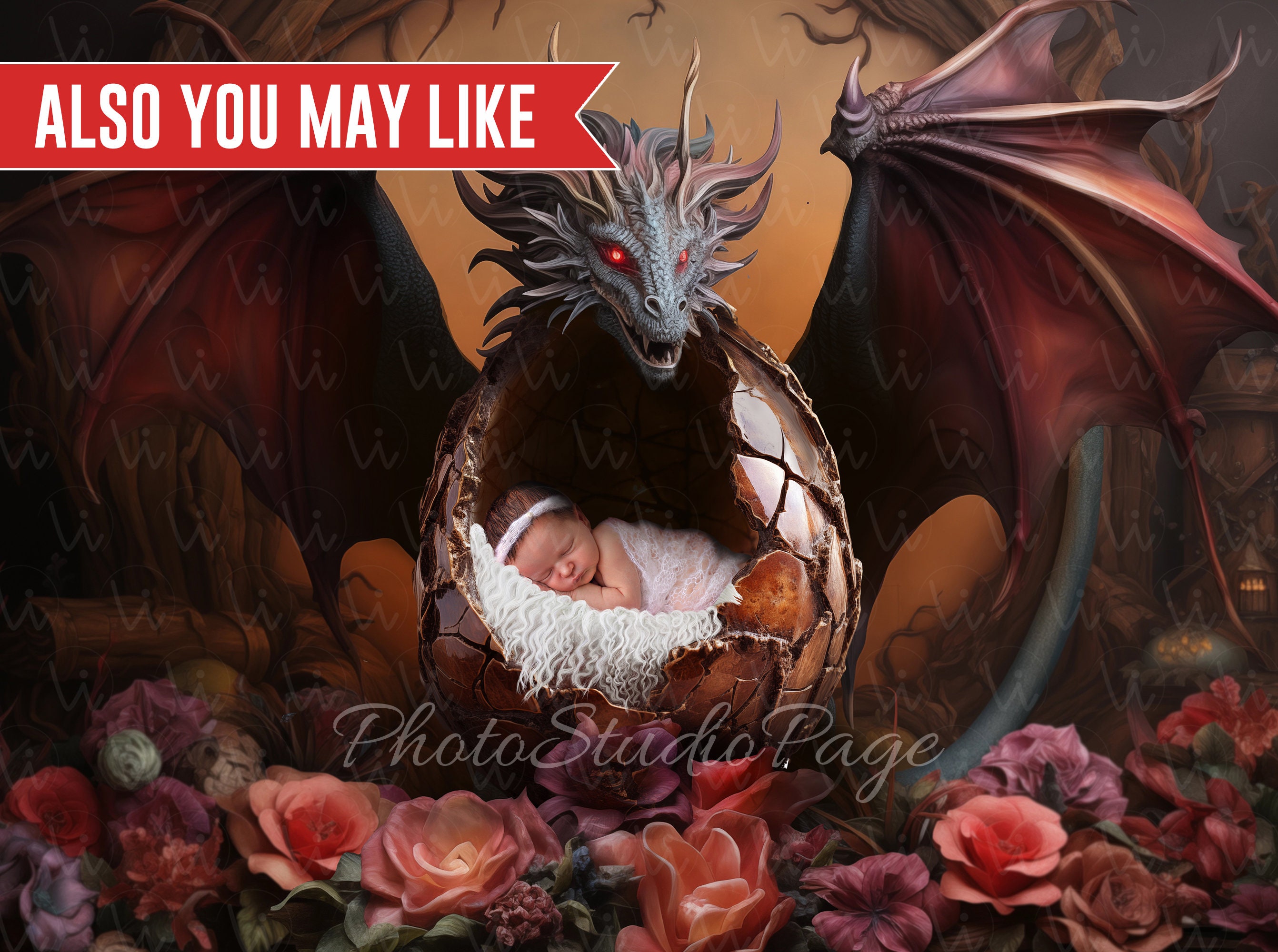 Drachen-Babyparty Hintergrund 2,1x1,5 M – Faltbarer Fotohintergrund Für Drachen-Themen-Party