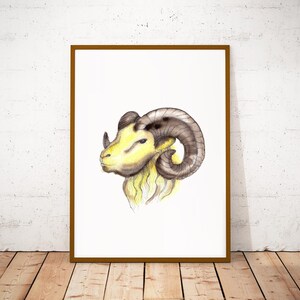Astrology gifts for Aries zodiac sign, zodiac poster Aries for instant download, Aries wall art, Aries birthday gift