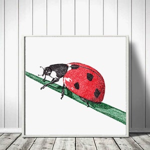Set of 3 Instant Art Prints for Nursery Wall Decor, Ladybug ...
