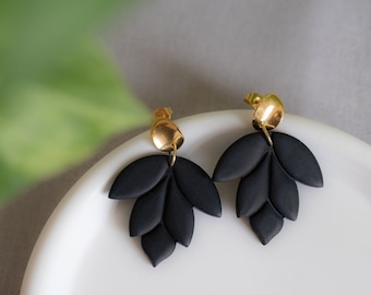 Polymer clay earrings | LOTUS | clay earrings | statement earrings | handmade | gift for girlfriend | earrings