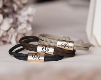 Initial bracelet | Sailing rope bracelet | Engraved gift | Men's surfer bracelet | Women's bracelet | Engraved stainless steel