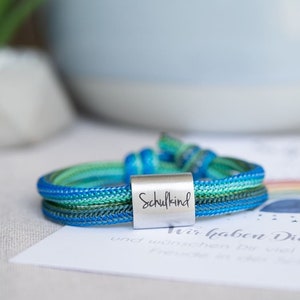 Schoolchild bracelet, school enrollment gift | Lucky charm | personalized keychain hand-stamped | Back to School