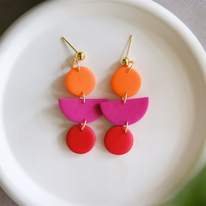 Polymer Clay Ohrringe | NEWT | Ton Ohrringe | Statement Ohrringe | handgefertigt | Geschenk Freundin | Ohrschmuck