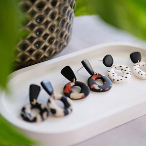 Polymer Clay Earrings LITA Clay earrings Statement Earrings handmade Gift girlfriend Earrings image 8