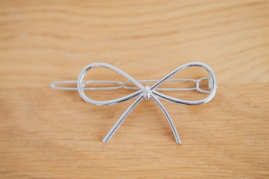 2er-Pack Haarspangen Mit Flacher Schleife Für Mädchen - Marineblau