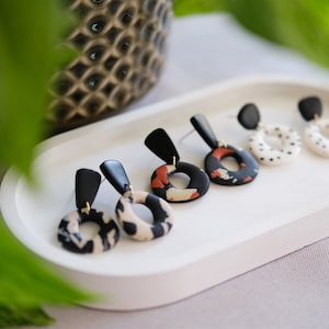 Polymer Clay Earrings LITA Clay earrings Statement Earrings handmade Gift girlfriend Earrings image 6