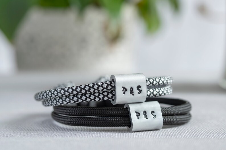 Partner bracelet personalized with engraving, name bracelet, engagement gift, wedding gift image 1