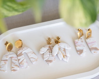 Polymer Clay Earrings | Marble Collection | Sound Earrings | Statement Earrings | handmade | Gift Girlfriend | Earrings | Wedding