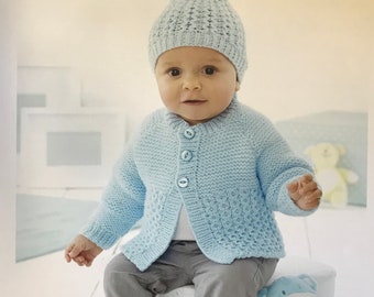UKHKA 200 DK Knitting Pattern - Cardigan, Hat and Cushion