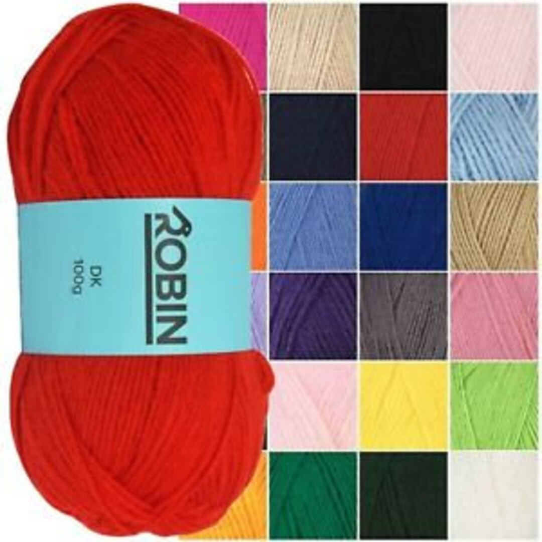 Robin Double Knitting 100g Yarn Various Colours - Etsy UK