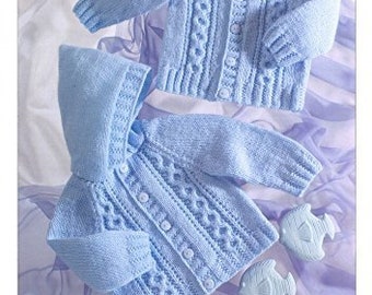 UKHKA 20 Baby Double Knitting Pattern - Jackets, 41-66cm, 16-26in