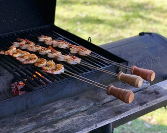 BBQ SKEWERS, The Original SuperSkewer, Kabobs, Stainless Steel Skewers