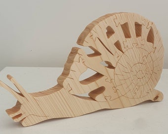 SNAIL fatto a mano in legno puzzle puzzle ornamento