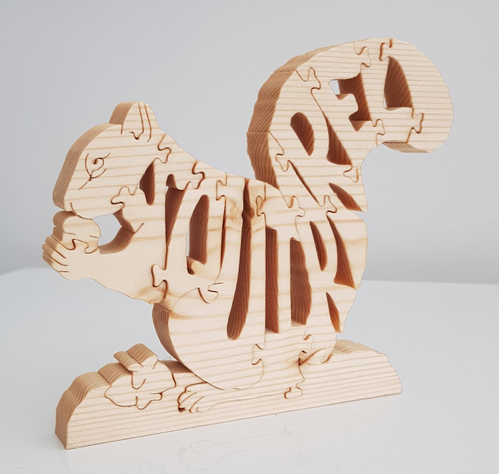 SQUIRREL Wooden Puzzle Etsy UK