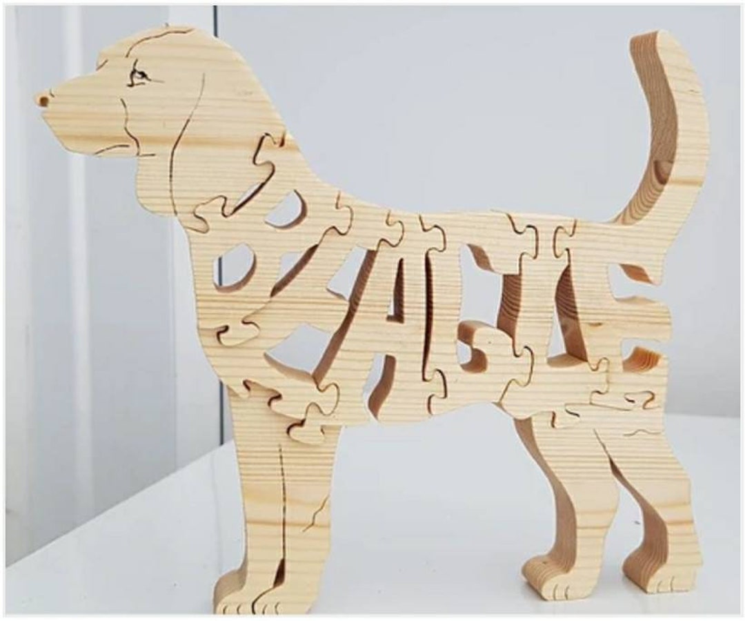 BEAGLE Handmade Wooden Dog Jigsaw Puzzle Ornament - Etsy