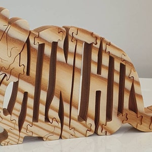 CHINCHILLA handmade wooden jigsaw puzzle ornament