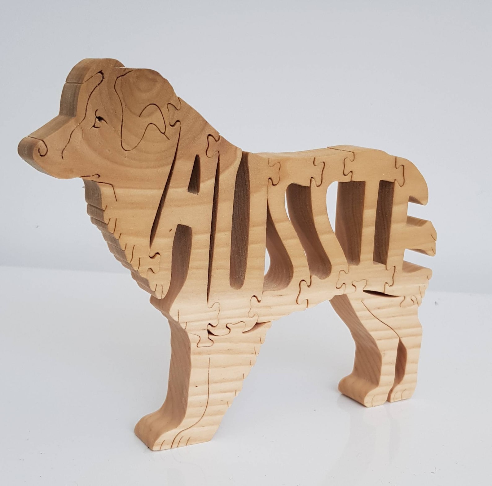 AUSSIE Wooden Dog Puzzle Etsy