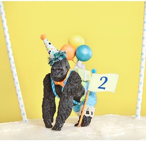 Gorilla Cake Topper/Party Animal Cake Topper/Jungle Themed Party/Zoo Themed Party