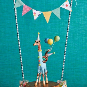 Birthday Giraffe Cake Topper/Orangutan and Giraffe Birthday Cake/Safari Party Cake Topper/Giraffe Cake/Orangutan Cake image 7