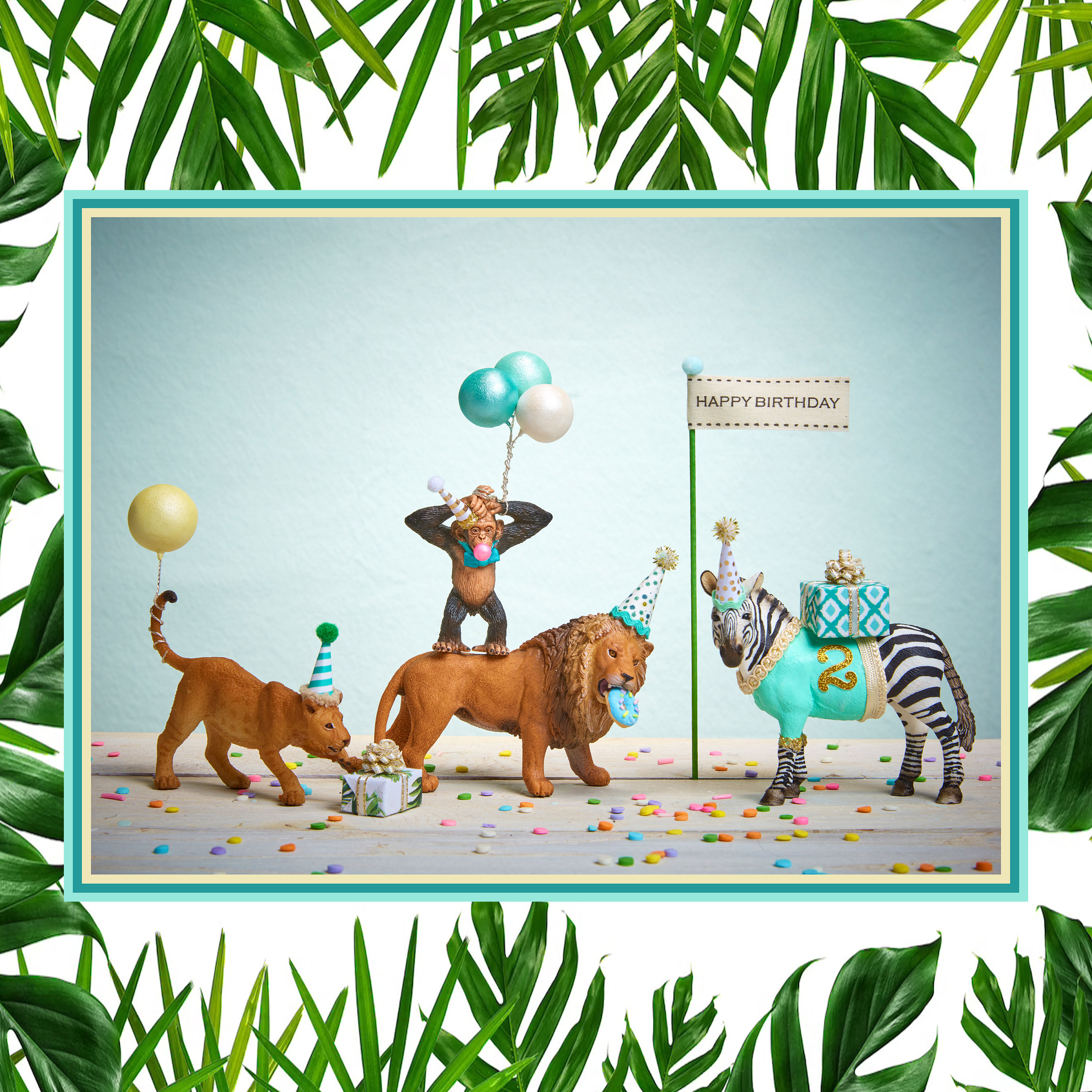 Safari Animal Cake Toppers: Party Decor Keepsakes