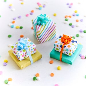 Build your own Party Animal topper//miniature presents//miniature cotton candy//miniature flags