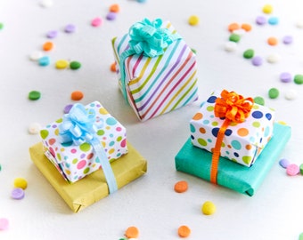 Build your own Party Animal topper//miniature presents//miniature cotton candy//miniature flags