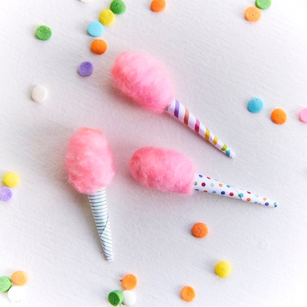 miniature cotton candy//1:6 scale cotton candy//party animal accessories