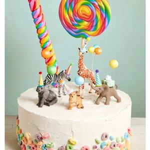 Party animals / Safari Party Cake / Safari Animal Cake Toppers / Giraffe cake topper