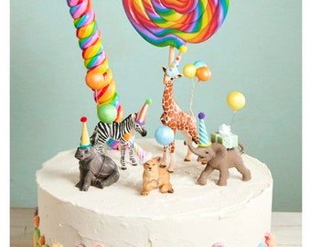 Party animals / Safari Party Cake / Safari Animal Cake Toppers / Giraffe cake topper