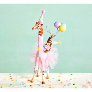 Adorno para tarta de fiesta de safari/Adorno para tarta de jirafa/Adorno para tarta de orangután/Adorno para tarta de jirafa princesa/Adorno para tarta de jirafa bailarina
