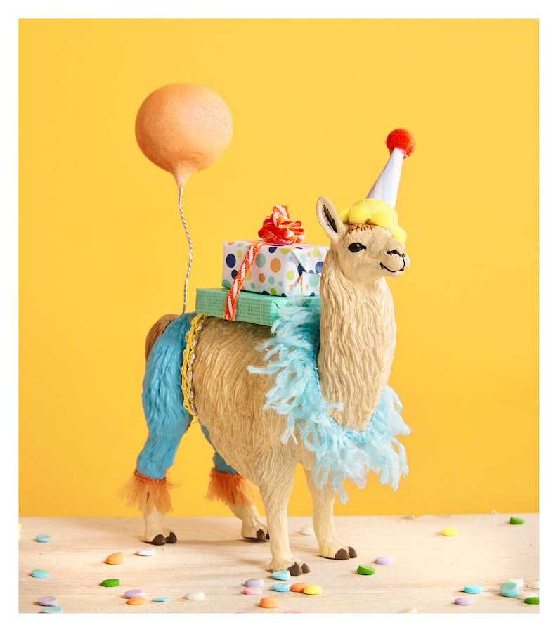 Llama cake topper/Party Animal Topper/Llama Birthday Party