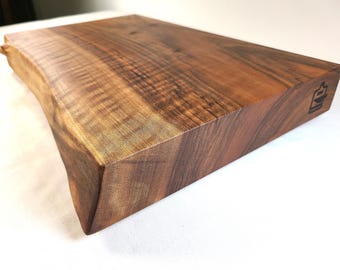 Hefty English Walnut Cutting Board, Live Edge, Natural Edge, Solid English Walnut