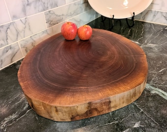 Walnut Charcuterie Board, Black Walnut Crosscut Serving Board, Grazing Board, Cake Stand