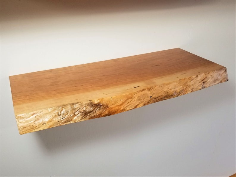 Cherry Liveedge Floating Shelf Singleplank Black Cherry W/ Etsy