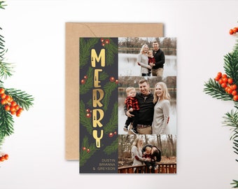 Christmas Photo Card, Merry Christmas Card, Holiday Photo Cards, Digital Download, Christmas Greeting Card, Custom Christmas Card