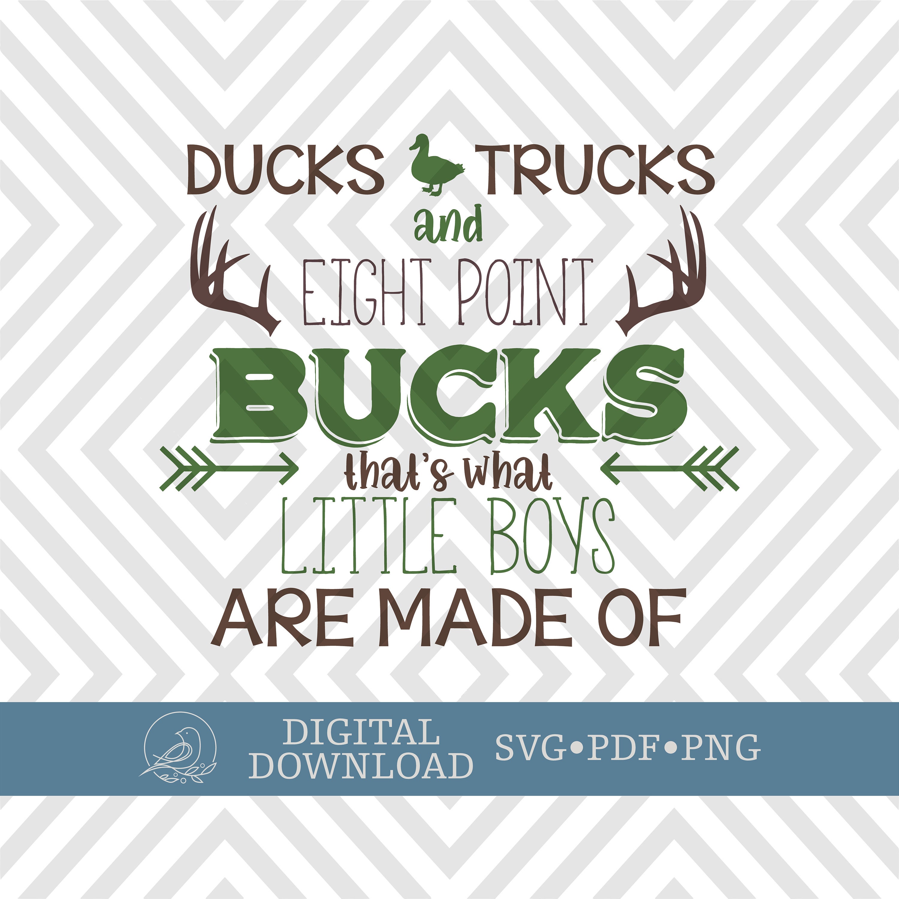 Ducks Trucks and Eight Point Bucks That's What Little Etsy