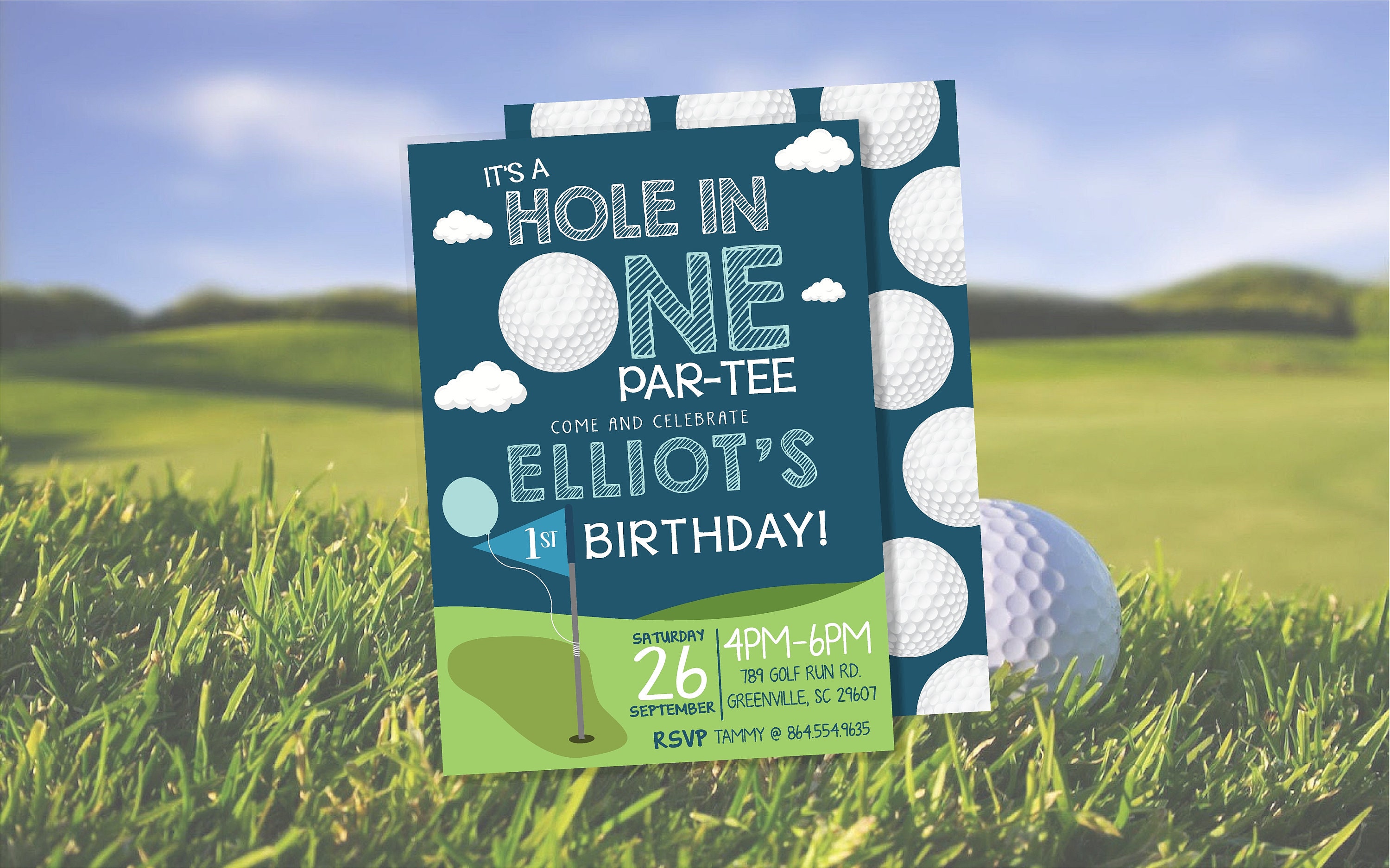 Hole in One Birthday Invitation Hole-in-one Golf Birthday | Etsy