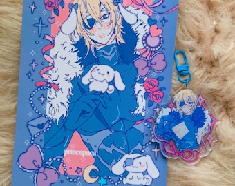 Dimitri Acrylic charm & A5 Print Kawaii Decora Fire Emblem Three Houses