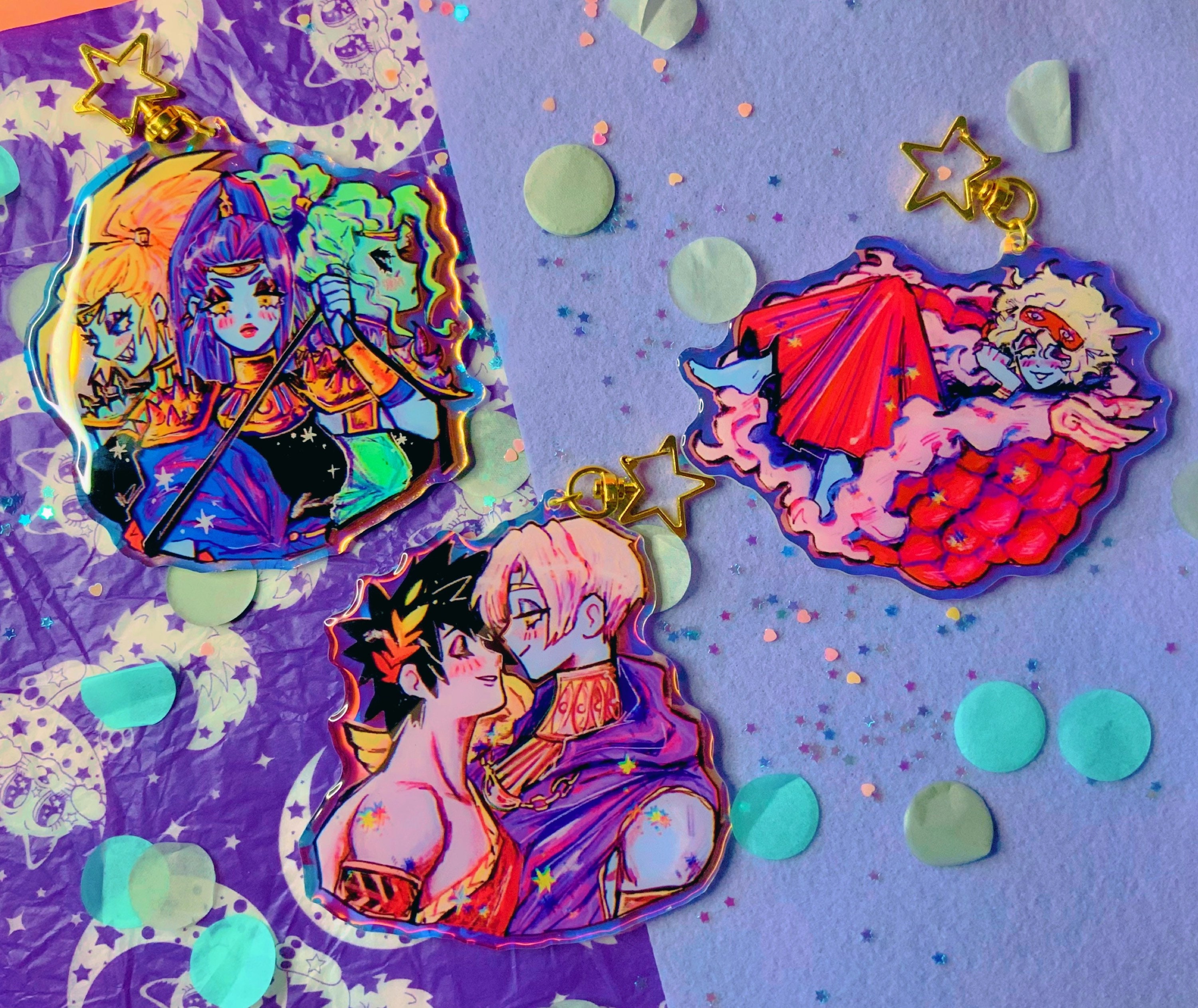 HADES game holographic acrylic charms