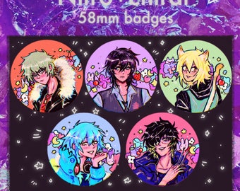 Nitro+chiral Protag 58mm badges