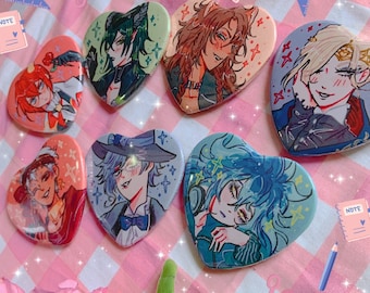 TWISTED WONDERLAND heart badges 2.25''