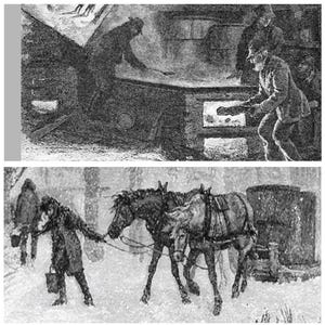 Ahorn-Zuckertopf in Vermont 1881