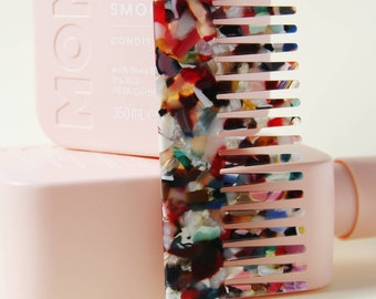 Multi Coloured Rectangle Hair Comb