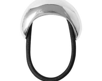 Sleek Silver Ponytail Holder