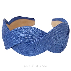 Blue Statement Raffia Headband